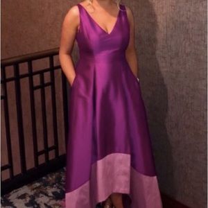 Adrianna Papell Tafetta High Low Gown